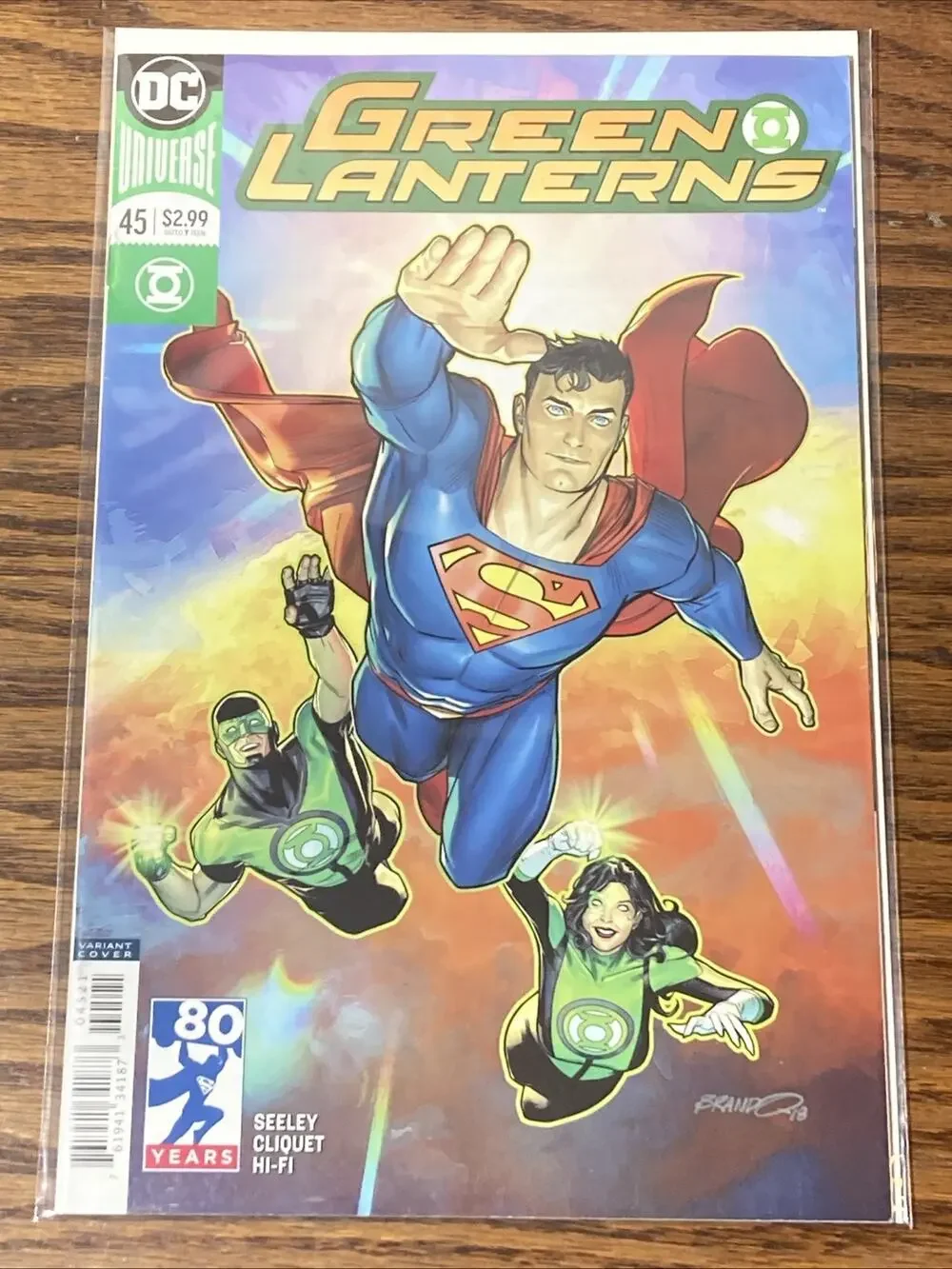 Green Lanterns #45 80 Years of Superman Brandon Peterson Variant DC Comics 9.4